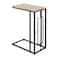 Black Iron & Wood Contemporary Accent Table